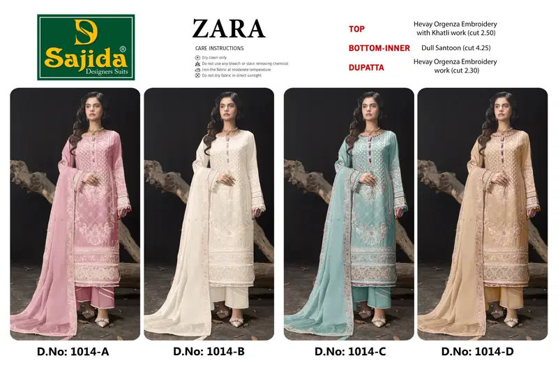 Zara By Sajida Designer Suit Wholesale Price In Surat